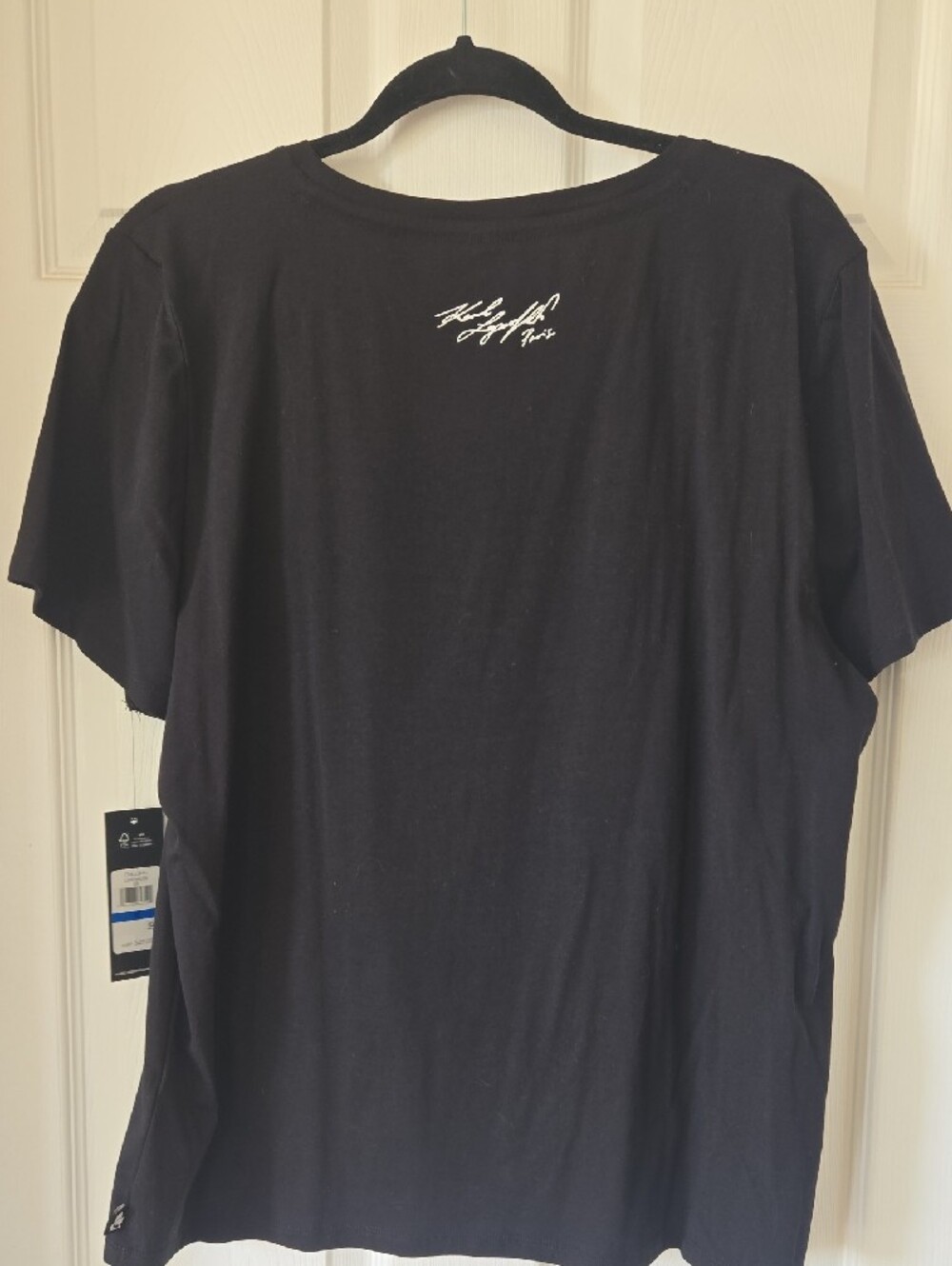 Karl Lagerfeld Black Rhinestone Cat Graphic Tee - Picture 5 of 5